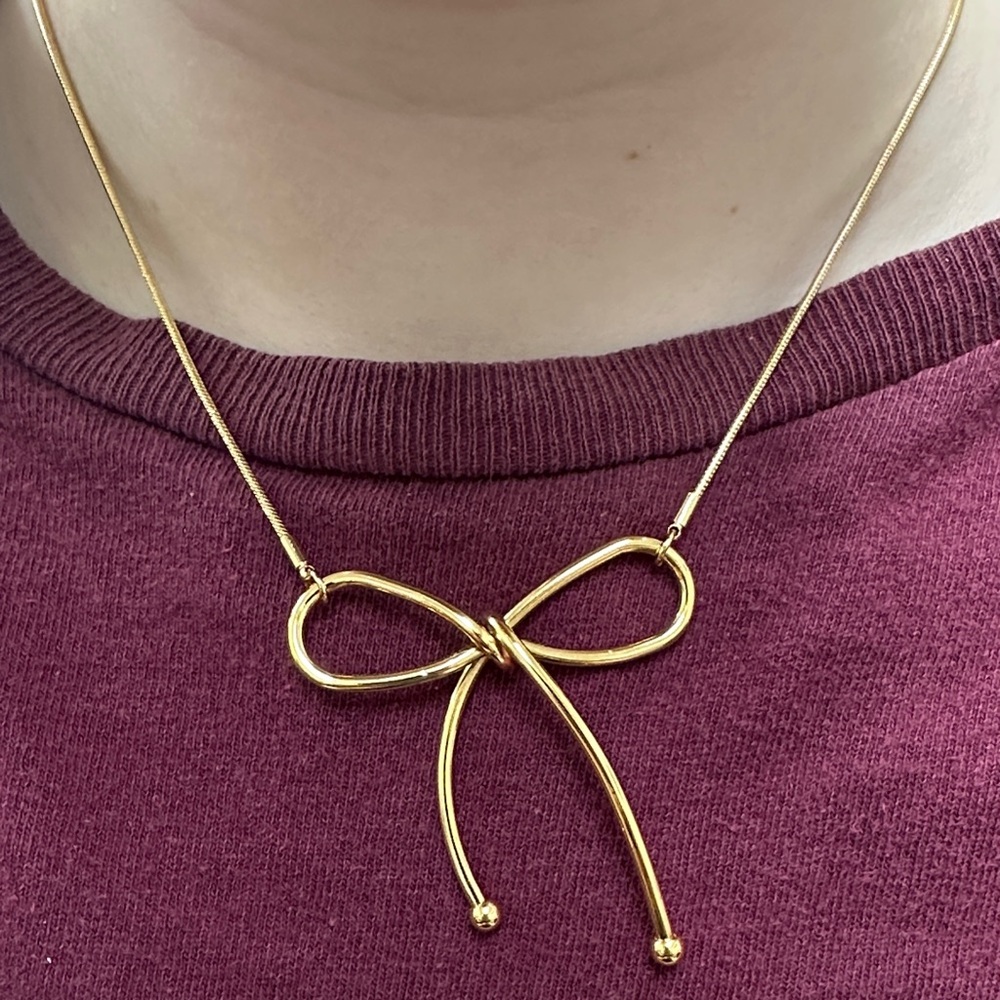 *FREE* Gold Bow Pendant Necklace - Elegant Women’s Jewelry